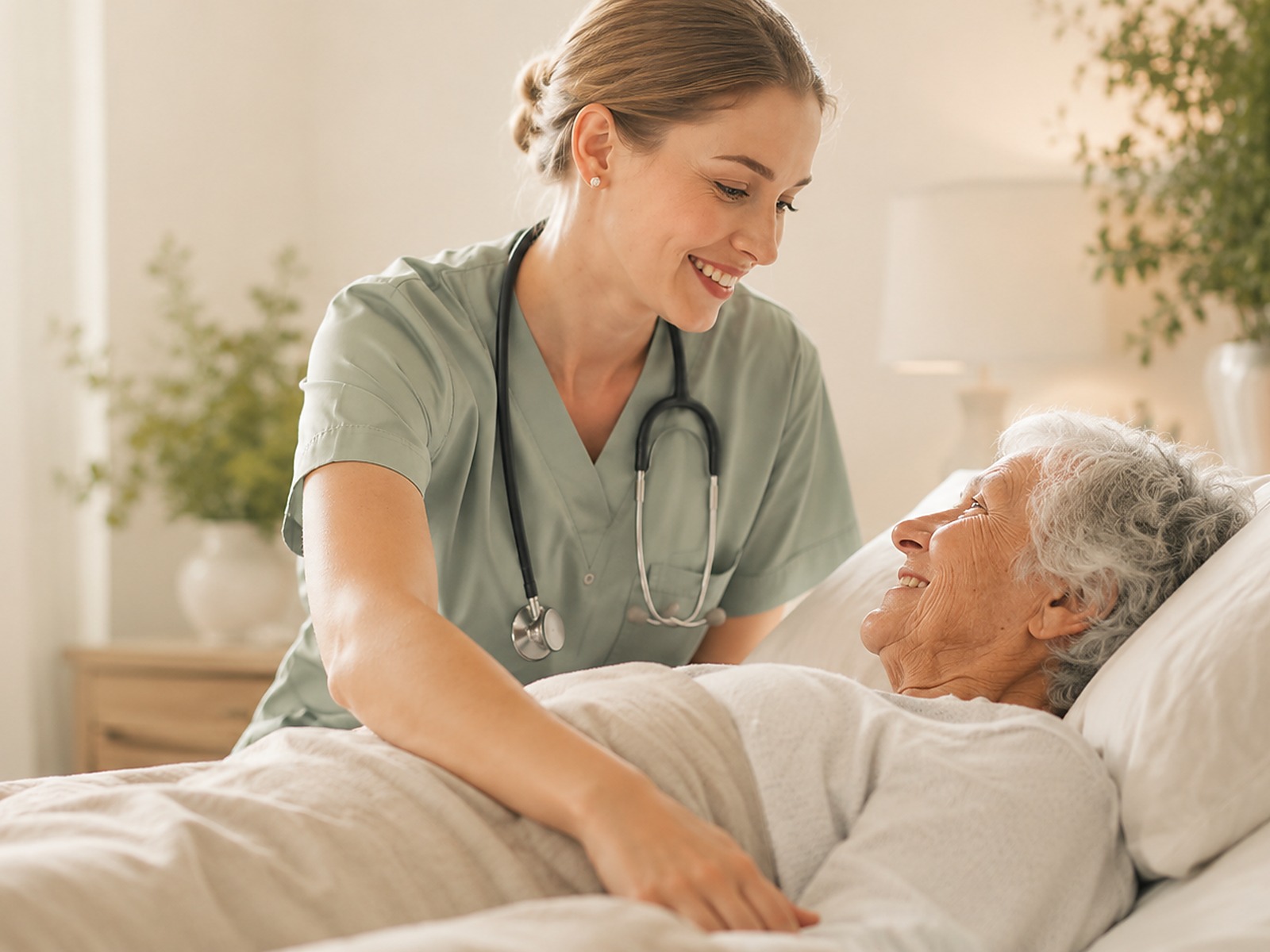 Gesundheits- und Krankenpfleger im Klinikeinsatz